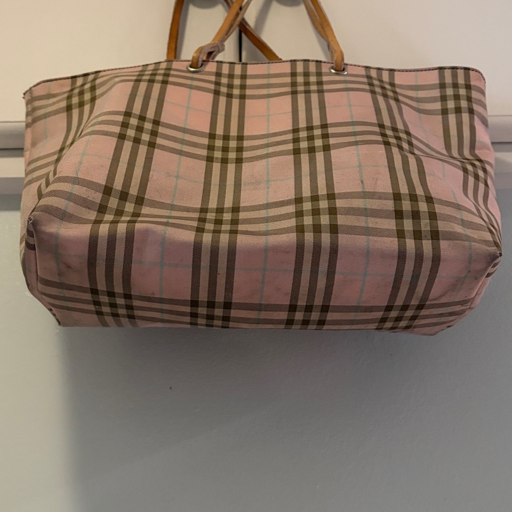 Burberry small Tote Bag Pink Plaid, fair condition - Picture 5 of 9